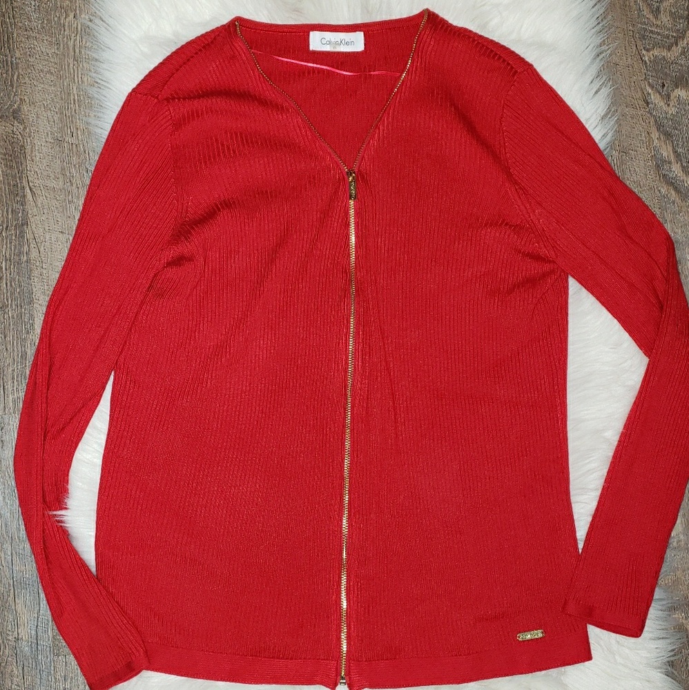 Calvin Klein Zip Up Sweater